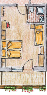 Zimmer im Dachgeschoss